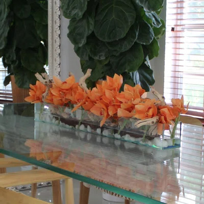 Driftwood Cymbidium Orchid Centerpiece in Planter | Wayfair North America