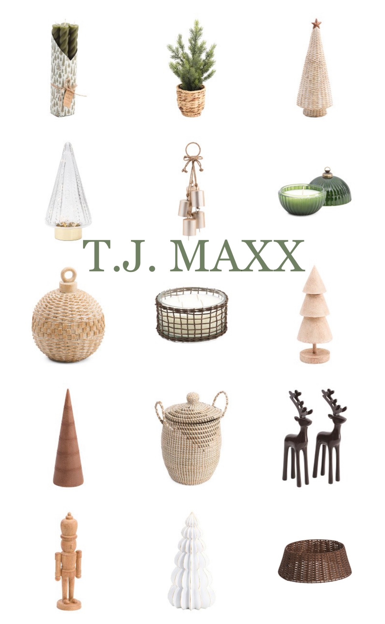 New T.J. Maxx Hokiday arrivals! 

Christmas decorations mantle, decorations, fireplace,l ideas, mantle ideas, Christmas trees, seagrass basket, reindeer, ceramic trees, glass trees, candles, leather Christmas tree, coastal, modern

#LTKhome #LTKSeasonal #LTKHoliday