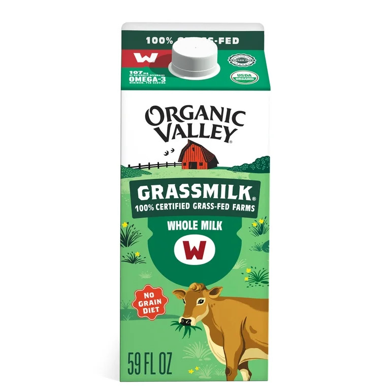 Organic Valley Grassmilk Organic Grassfed Whole Milk, 59 fl oz | Walmart (US)