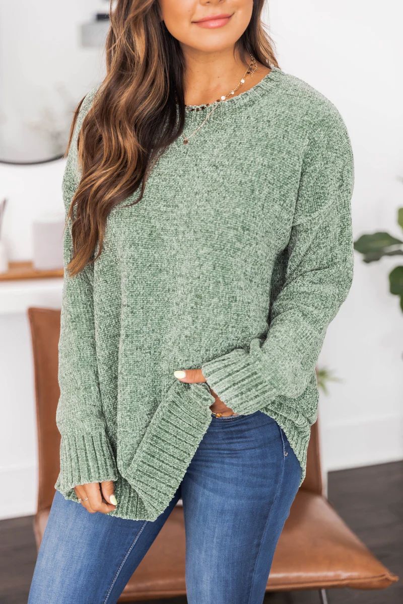 We Got Each Other Olive Sweater DOORBUSTER | The Pink Lily Boutique