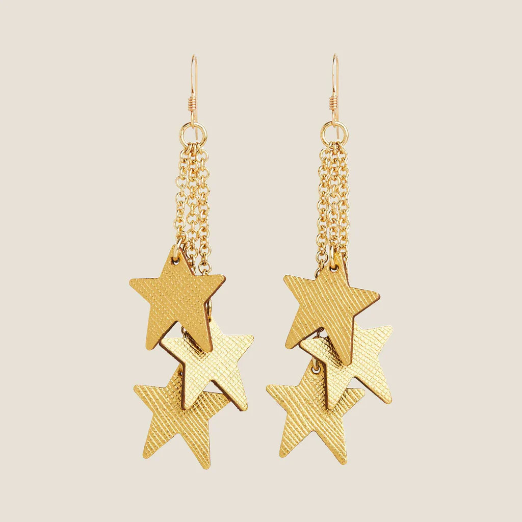 Gold Leaf Junos | Nickel and Suede