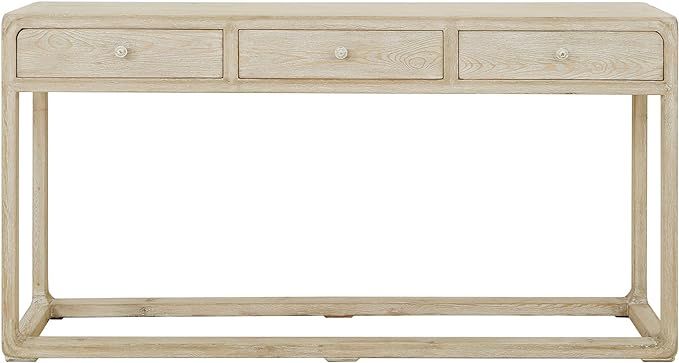 Lily’s Living Reclaimed Peking 3 Drawers & Weathered White Wash Finish, 34 Inch Tall Console Ta... | Amazon (US)
