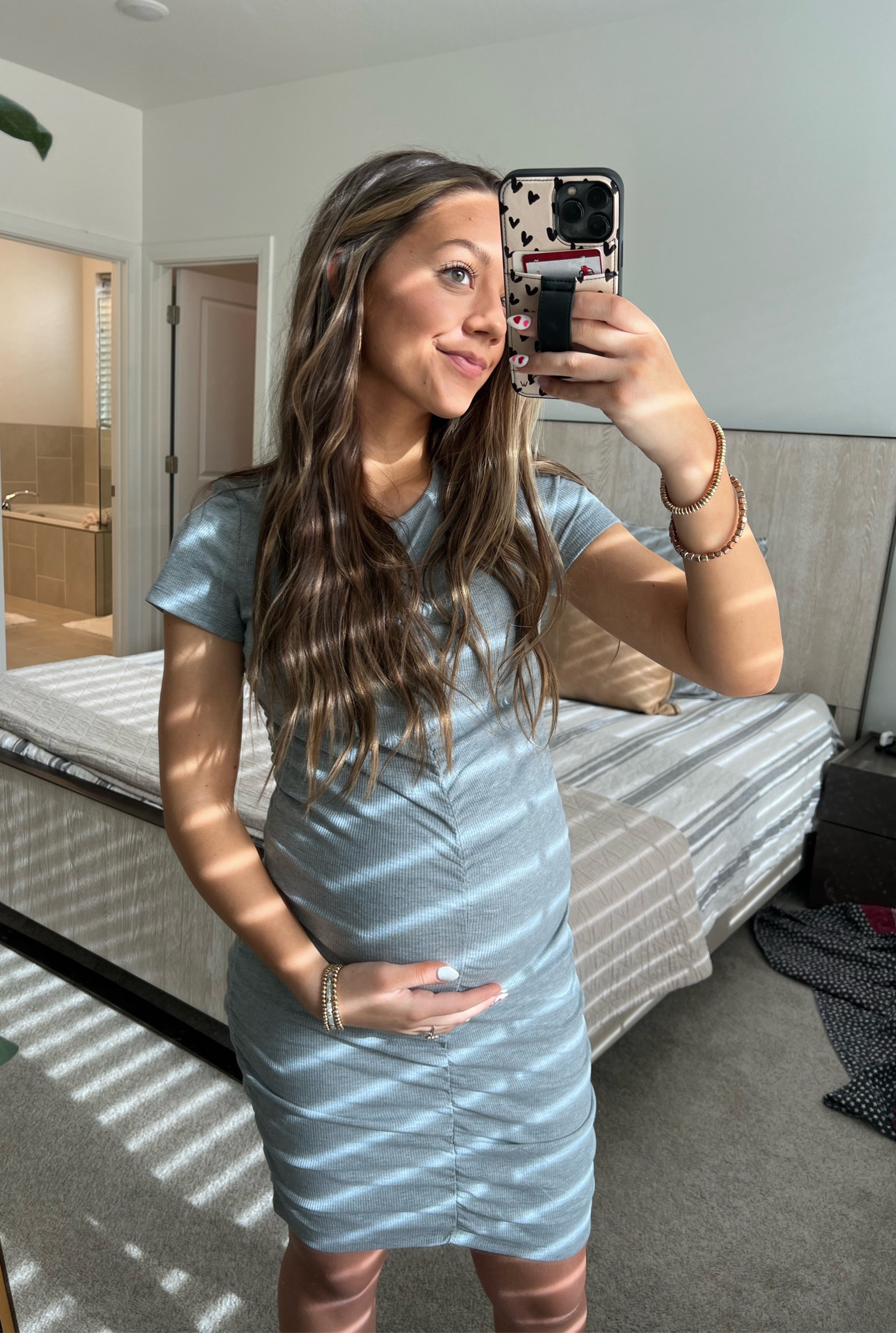 Non Maternity dress made maternity! I’m in a medium! Wish i did a large! 

#LTKbump #LTKfamily #LTKbeauty