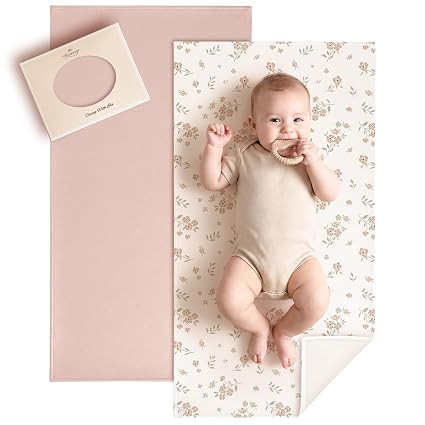 Konssy Faux Leather Waterproof Baby Changing Mat 2 Pack, Regular, 30"x17" | Amazon (US)