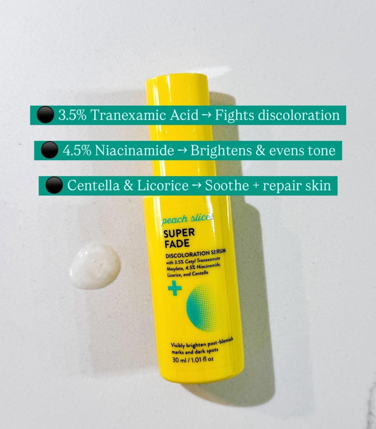 Swipe through to see why your future glow is just a few drops away 🍑 @peach_slices #peachslicespartner 

Dark spots? Post-acne marks? Uneven tone? Let’s talk about it. ⁠
⁠
Our skin naturally holds onto reminders (hello, dark spots), but it doesn’t have to stay that way. ⁠swipe through to see my personal before + after. 
⁠
Peach Slices Super Fade is powered by:
▪️ 3.5% Tranexamic Acid → targets discoloration⁠
▪️ 4.5% Niacinamide → brightens and evens skin tone⁠
▪️ Centella + Licorice → calm, soothe, and support healing⁠
⁠
It’s gentle, fragrance-free, and designed to fade the past — not your glow. ⁠
⁠
Add it to your routine and get ready for brighter, happier skin! ⁠
⁠
#SuperFade #SkincareEducation #PeachSlices #DarkSpots #BrightSkinJourney #GlowingSkin



#LTKSaleAlert #LTKBeauty