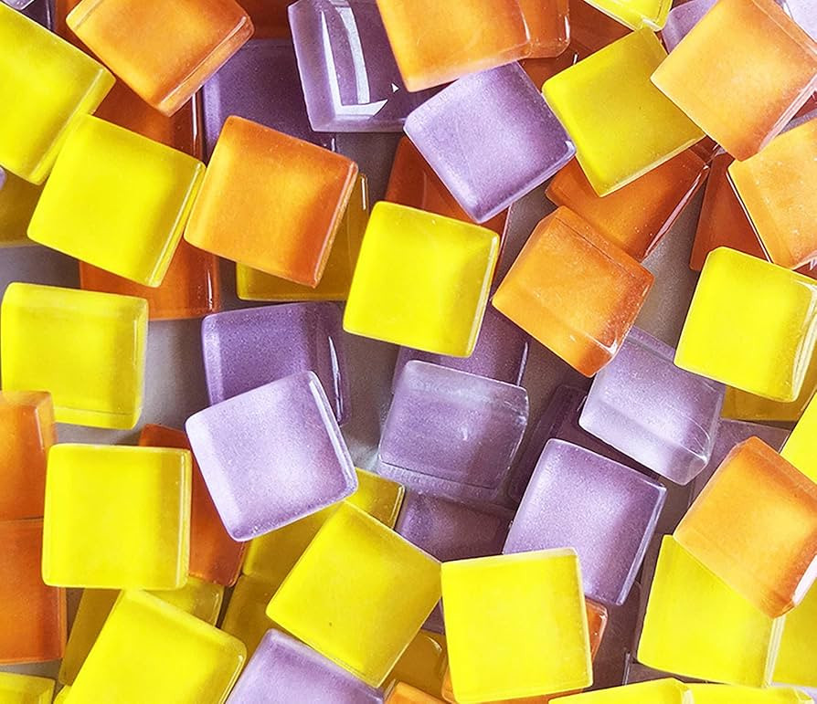 Mosaic Tiles 225 Pieces / 200 g Pack of Crystal Glass Mosaic Mosaic Tile Supplies for Home Decora... | Amazon (US)