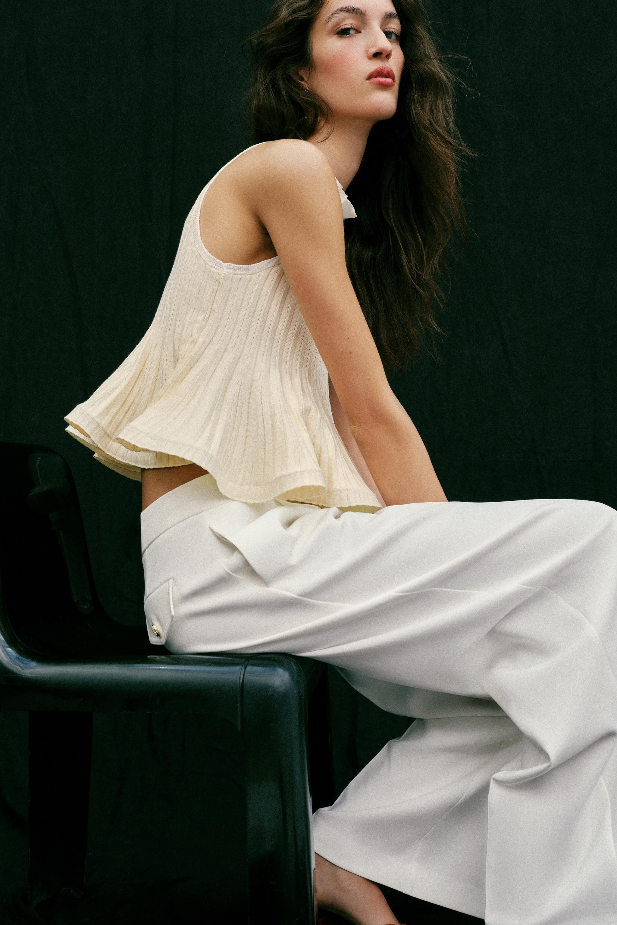 PLEATED WIDE LEG PANTS | Zara Canada