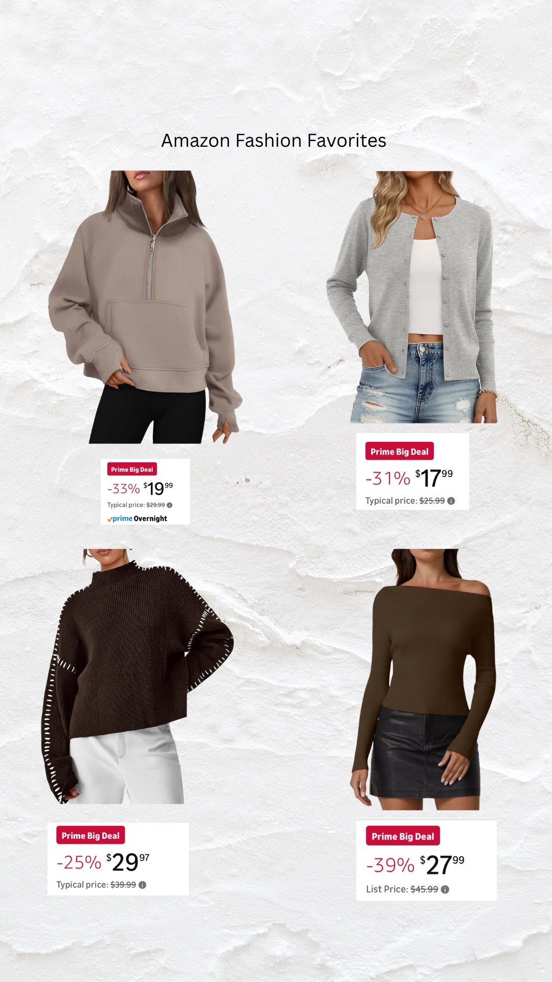 Amazon prime day sale is here and these are some of my favorite Amazon fashion pieces that are currently on sale! Sale ends tonight. 


#amazonprimeday #amazonprime #primeday

#LTKFindsUnder100 #LTKSaleAlert #LTKStyleTip