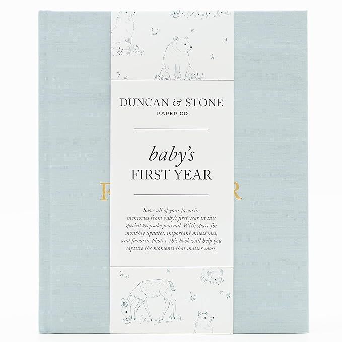 Baby First Year Book (Sky Blue, 112 Pages) - Memory & Milestone Baby's First Year Photo Album fro... | Amazon (US)