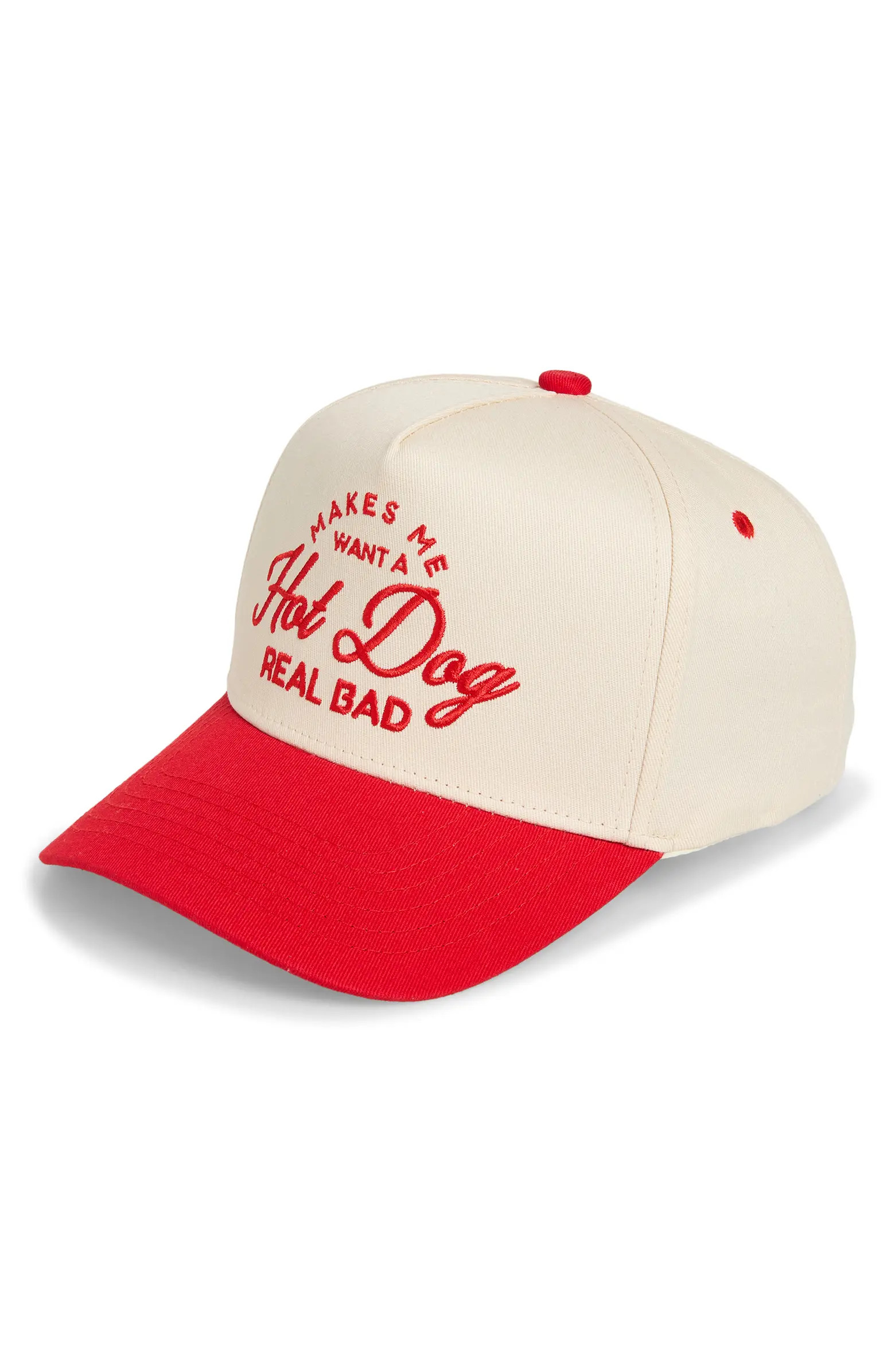 Makes Me Want A Hot Dog Snapback Baseball Cap | Nordstrom