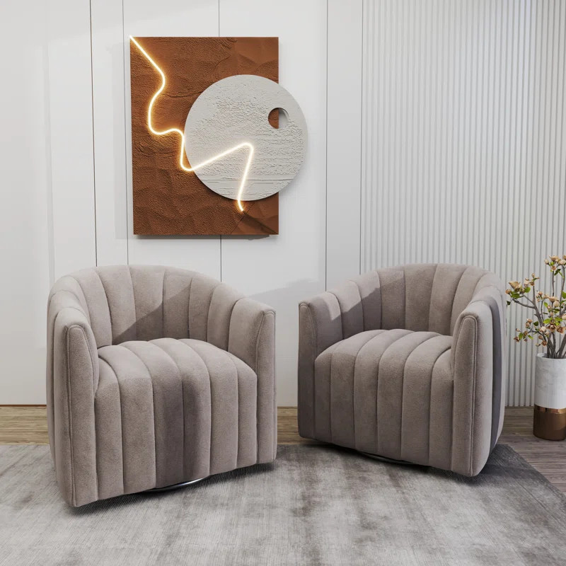 Mercer41 Annelotte Velvet Swivel Barrel Chair & Reviews | Wayfair | Wayfair North America