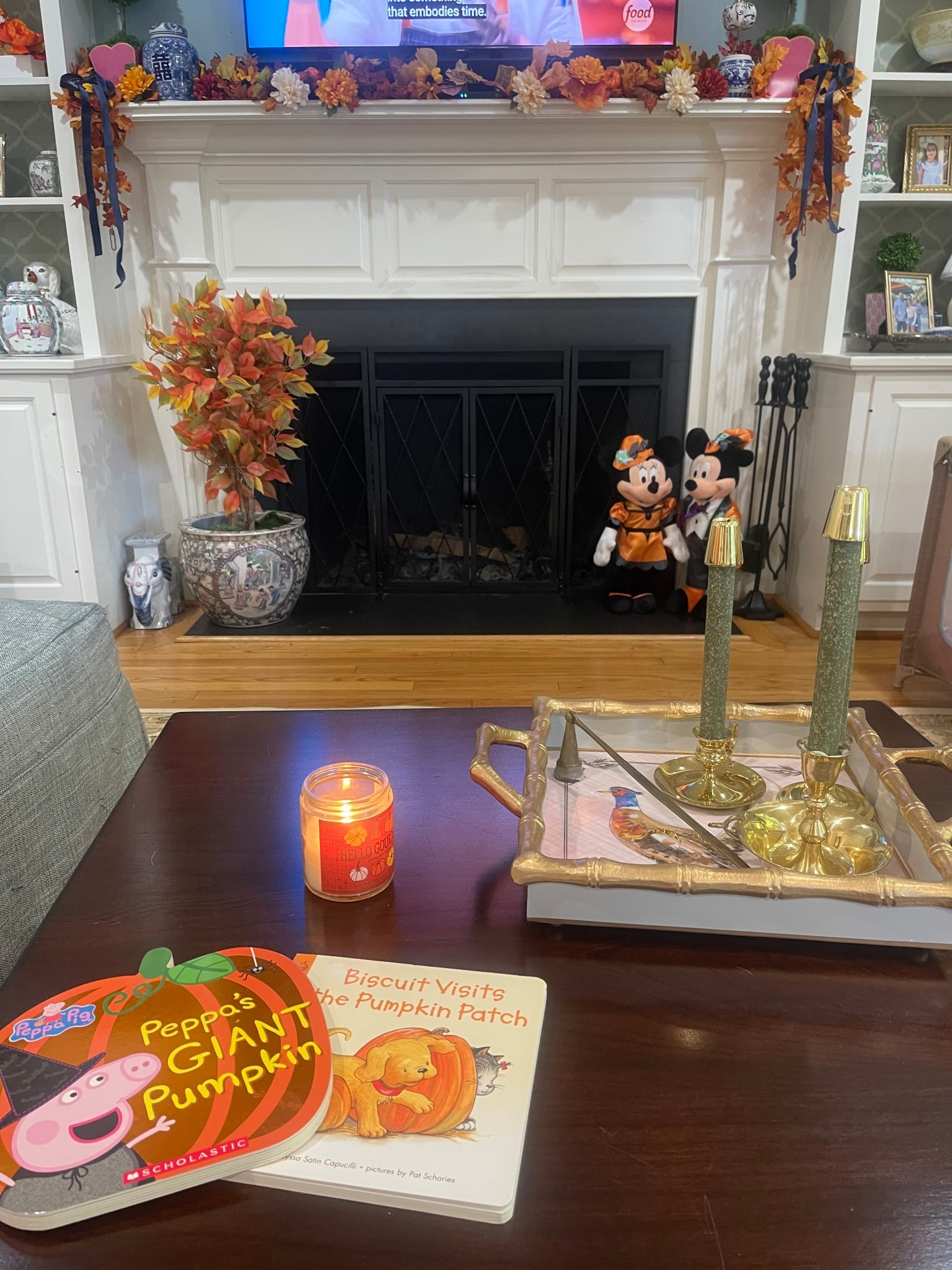 🍂✨ Fall chinoiserie magic meets cozy charm! I styled our mantel with classic blue-and-white ginger jars, faux florals, and pops of velvet ribbon to bring timeless elegance into the new season. My favorite part? Nearly everything is from Amazon or budget-friendly boutiques—linked it all for you, including the dishes, tablecloths, chargers, and fall garlands! 🦜🎃

#falltablescape #amazonhomedecor #chinoiseriechic #ltkhome #manteldecor #falldecorating #preppyfallstyle #gingerjarstyle #ltkholiday #preppyrebel


🍂 Fall family vibes at home! 🍁 Our living room is all dressed up for cozy autumn nights — from the festive garland draped across the mantel to Mickey & Minnie in their Halloween outfits, it’s pure seasonal magic. 🎃✨ We’ve added fall storytime favorites too — Peppa’s Giant Pumpkin and Biscuit Visits the Pumpkin Patch — perfect for Caroline’s bedtime reads. 📚👧

The glowing “Hello Gourd-geous” candle adds that warm pumpkin spice feeling while golden bamboo accents and chinoiserie pieces keep the space polished and classic. 🕯️💛 It’s a mix of cozy fall decor and timeless style, blending everyday elegance with a touch of seasonal fun. 🍂🦃

👉 If you’re looking for fall decorating inspiration, think garlands, pops of orange, and playful touches for little ones. Family-friendly yet stylish!

✨ Shop cozy fall home decor + seasonal kids’ books linked here! 🍁📖 

#LTKFindsUnder50 #LTKHome #LTKFindsUnder100