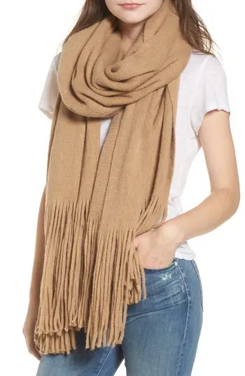 Women's Free People Kolby Brushed Scarf, Size One Size - White | Nordstrom