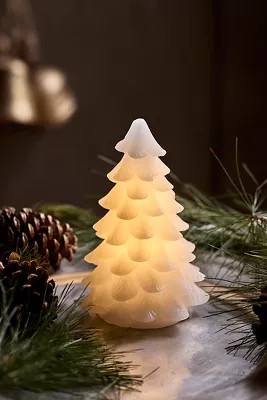 Lit Wax Evergreen Tree | Anthropologie (US)