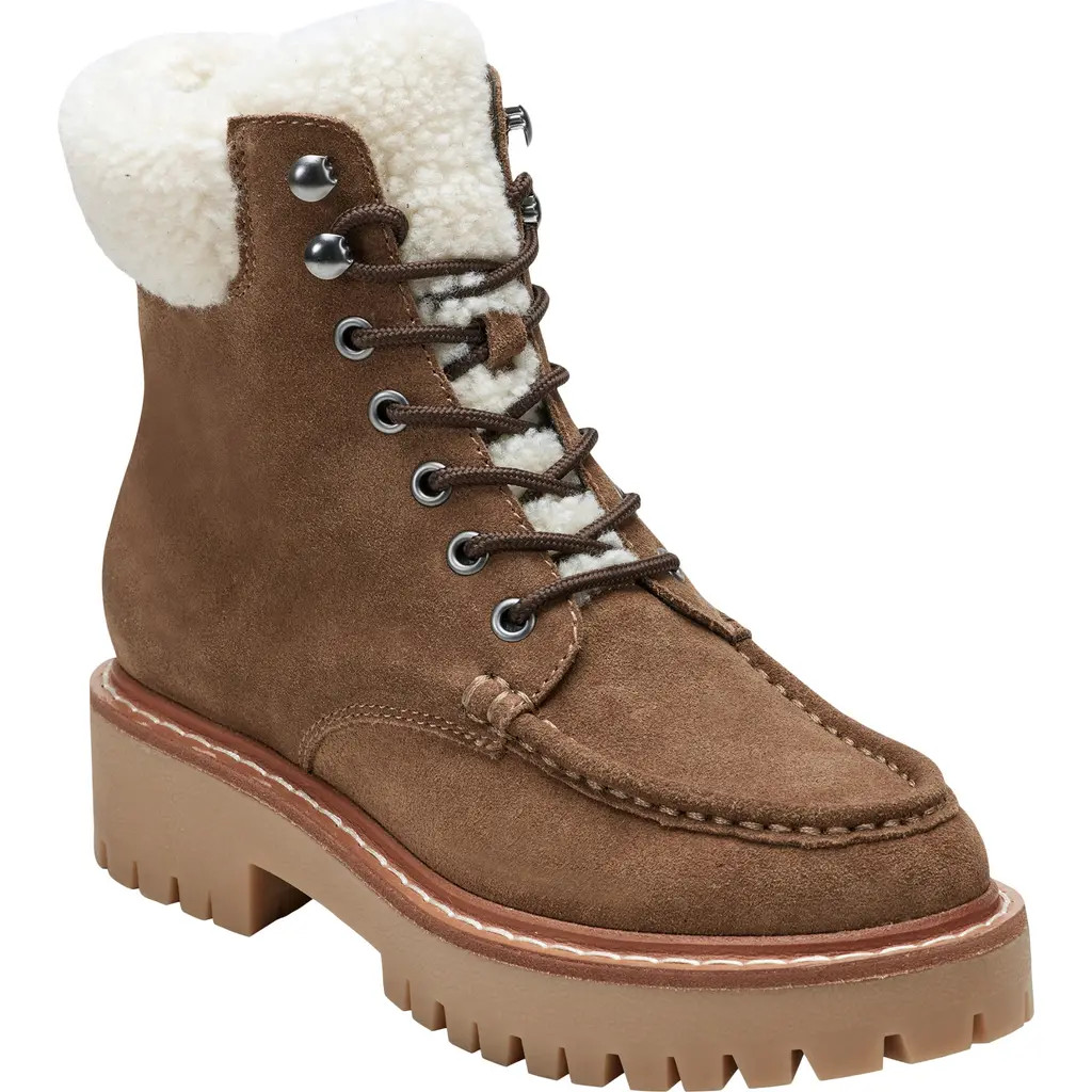 Marc Fisher LTD Nallie Faux Shearling Boot in Medium Brown at Nordstrom Rack, Size 9 | Nordstrom Rack