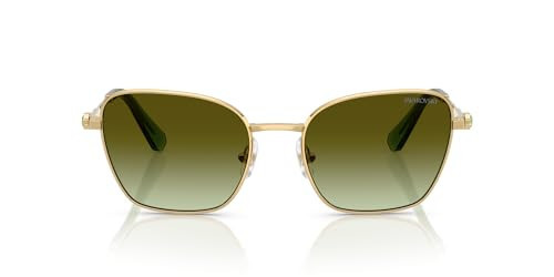 Swarovski SK7029 Sunglasses, Gold/Green Gradient Brown, 55 mm | Amazon (US)