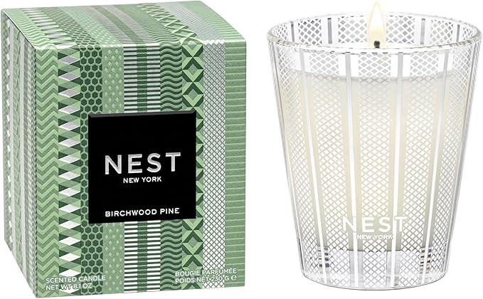 NEST New York Scented Classic Candle, Birchwood Pine - 8.1 oz - Up to 60-Hour Burn Time - Reusabl... | Amazon (US)
