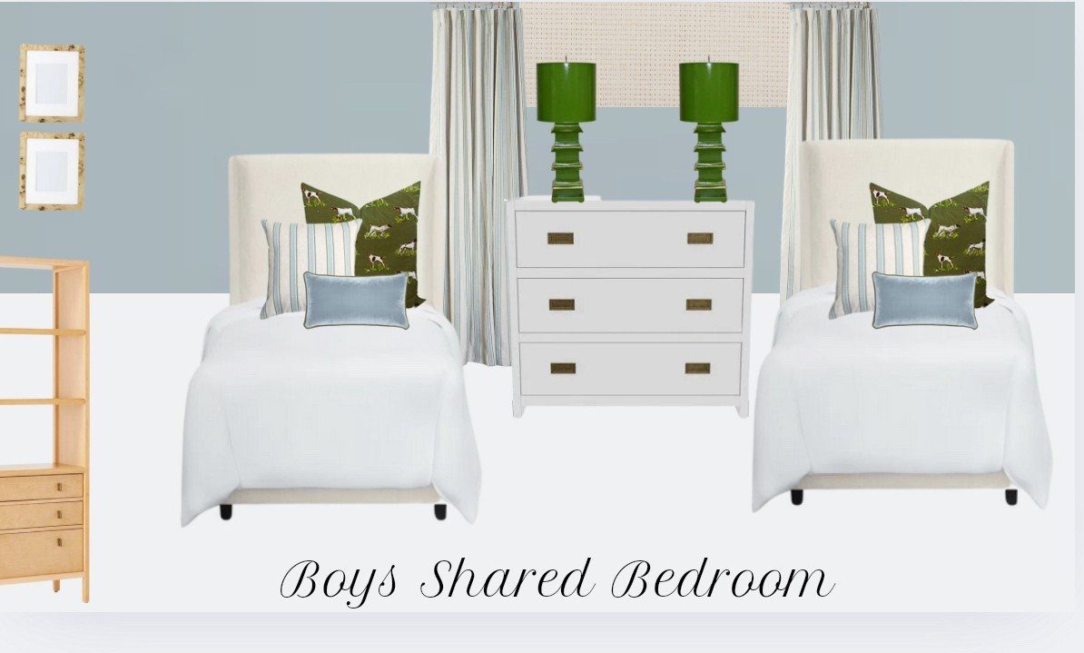A timeless, elevated take on a shared space for brothers! This traditional-style boys’ room features a classic blue and green color palette, warm wood tones, and playful details that feel both cozy and refined. The pointer dog pillows add charm and personality, while layered bedding and custom monogram accents bring a polished, preppy feel. Designed to grow with them, this room blends function and style for a look that feels curated but kid-friendly.

Shop the look:
✔️ Traditional boys shared bedroom
✔️ Blue and green boys room
✔️ Elevated kids room design
✔️ Pointer dog decor
✔️ Classic boys bedding
✔️ Shared bedroom inspiration
✔️ Timeless boy room ideas

#LTKKids