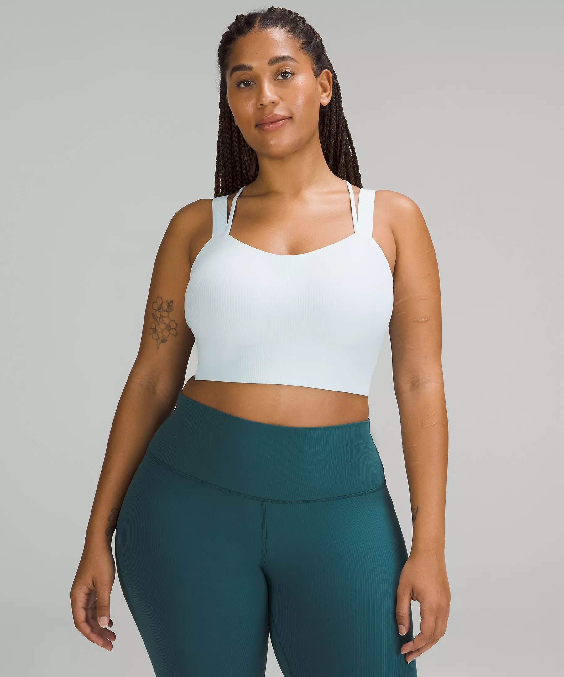 Like a Cloud Ribbed Longline Bra Light Support, D/DD Cup | Lululemon (US)