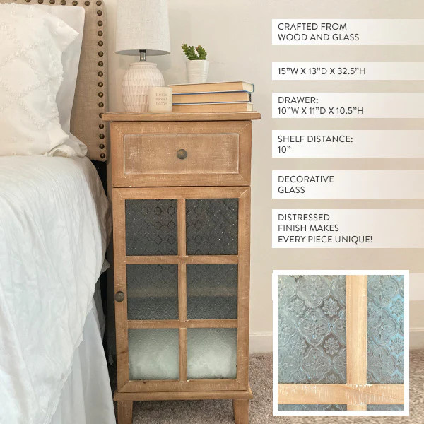 Side Table Storage Cabinet - Decor Steals | Decor Steals