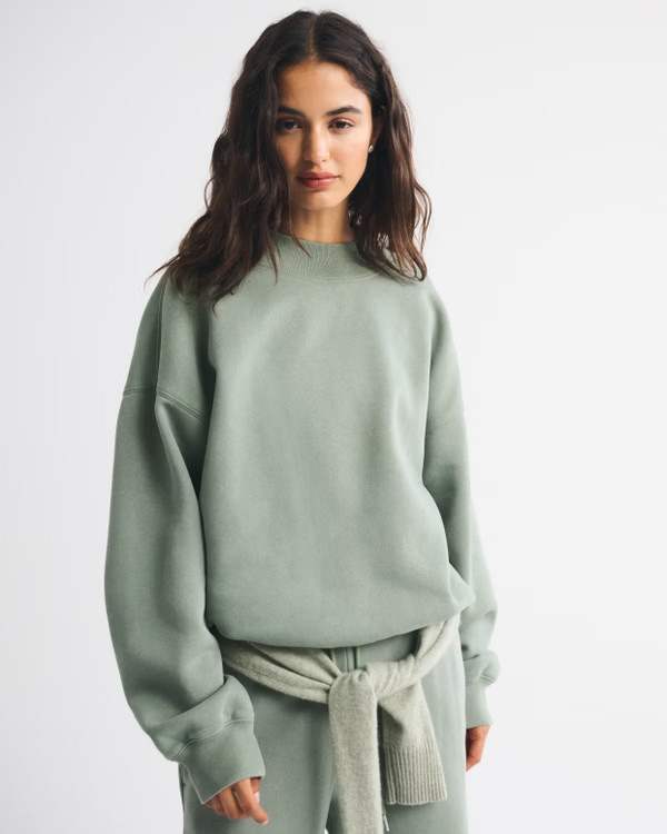 Women's Sunday Mockneck Crew | Women's Tops | Abercrombie.com | Abercrombie & Fitch (US)