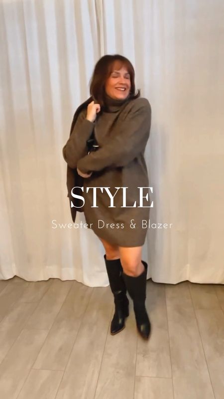 Sweater Dress & Blazer
#mango #sweaterdress #blazeroutfits #leatherboots #seebychloebag #blazer #bloggerunder5k #torontofashionblogger #ontarioblogger #canadianfashionblogger #canadianfashion #fashioncanadian #trending #outfitdaily #stylereel #reelsinstagram #instareels

#LTKcurves #LTKunder50 #LTKSeasonal