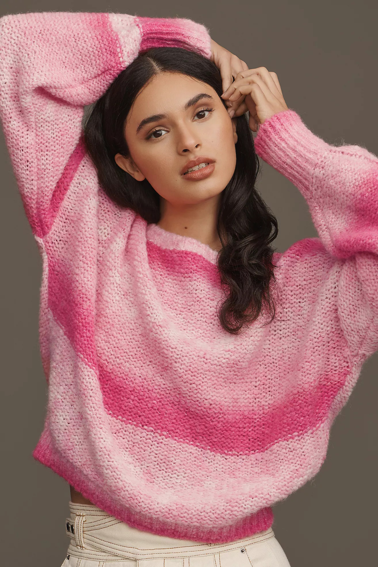 By Anthropologie Ombre Neon Cable Sweater | Anthropologie (US)