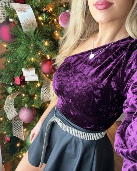 Holiday party top. Christmas party top. Velvet bodysuit. Gucci necklace. Lulus

#LTKHoliday #LTKSeasonal #LTKfindsunder50