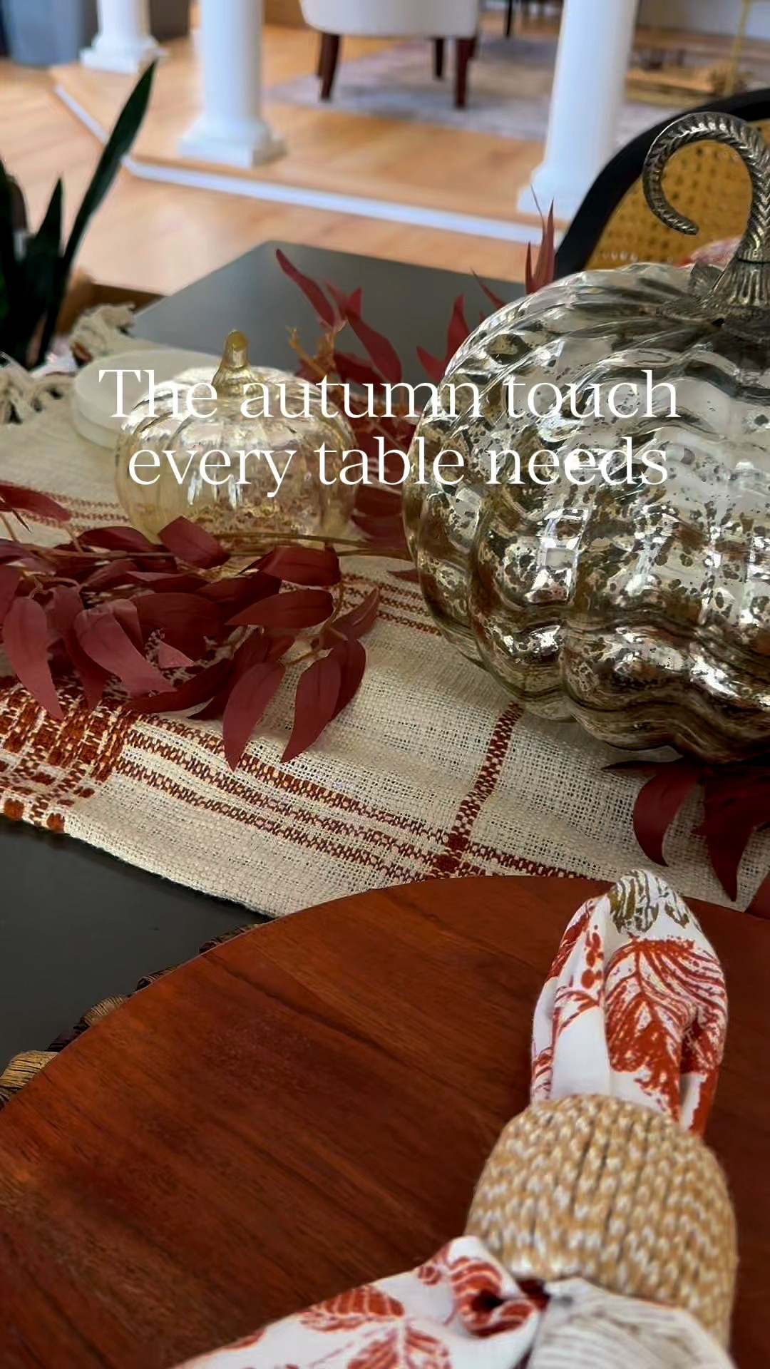 Simple. Chic. So fall.
Hanging leaves turned garland. Easiest hack for a tablescape! 


#LTKHome #LTKSeasonal #LTKParties