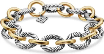 David Yurman Oval Link Chain Bracelet in Sterling Silver with 18K Gold, 12mm | Nordstrom | Nordstrom