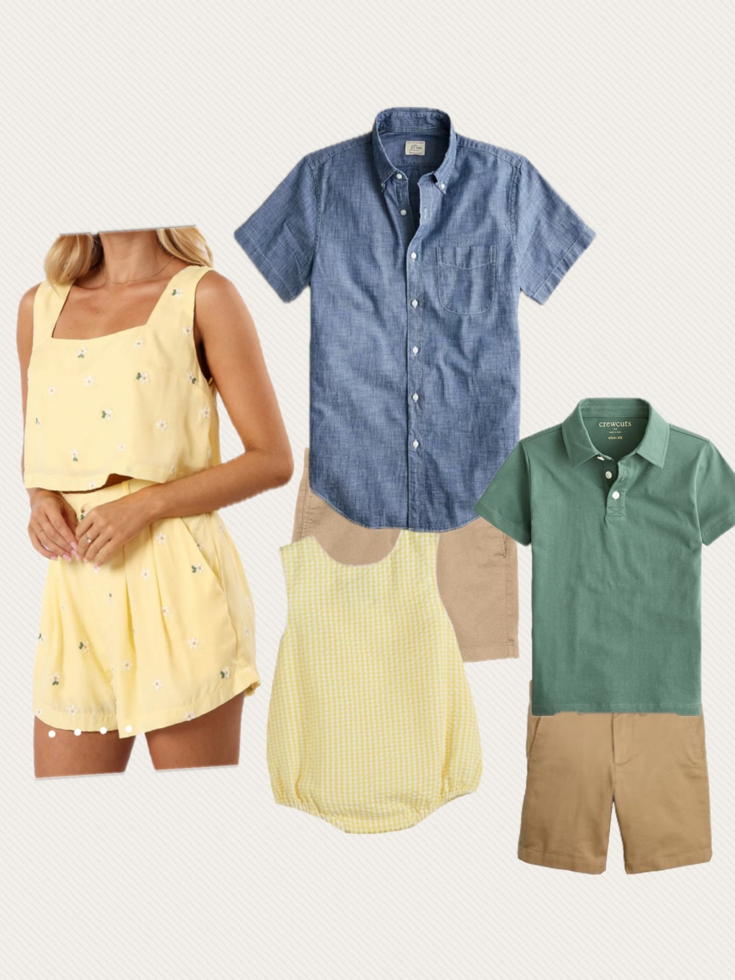Family photo outfit 
Beach outfits
Family summer outfit 
Butter yellow


#LTKMens #LTKKids #LTKFamily