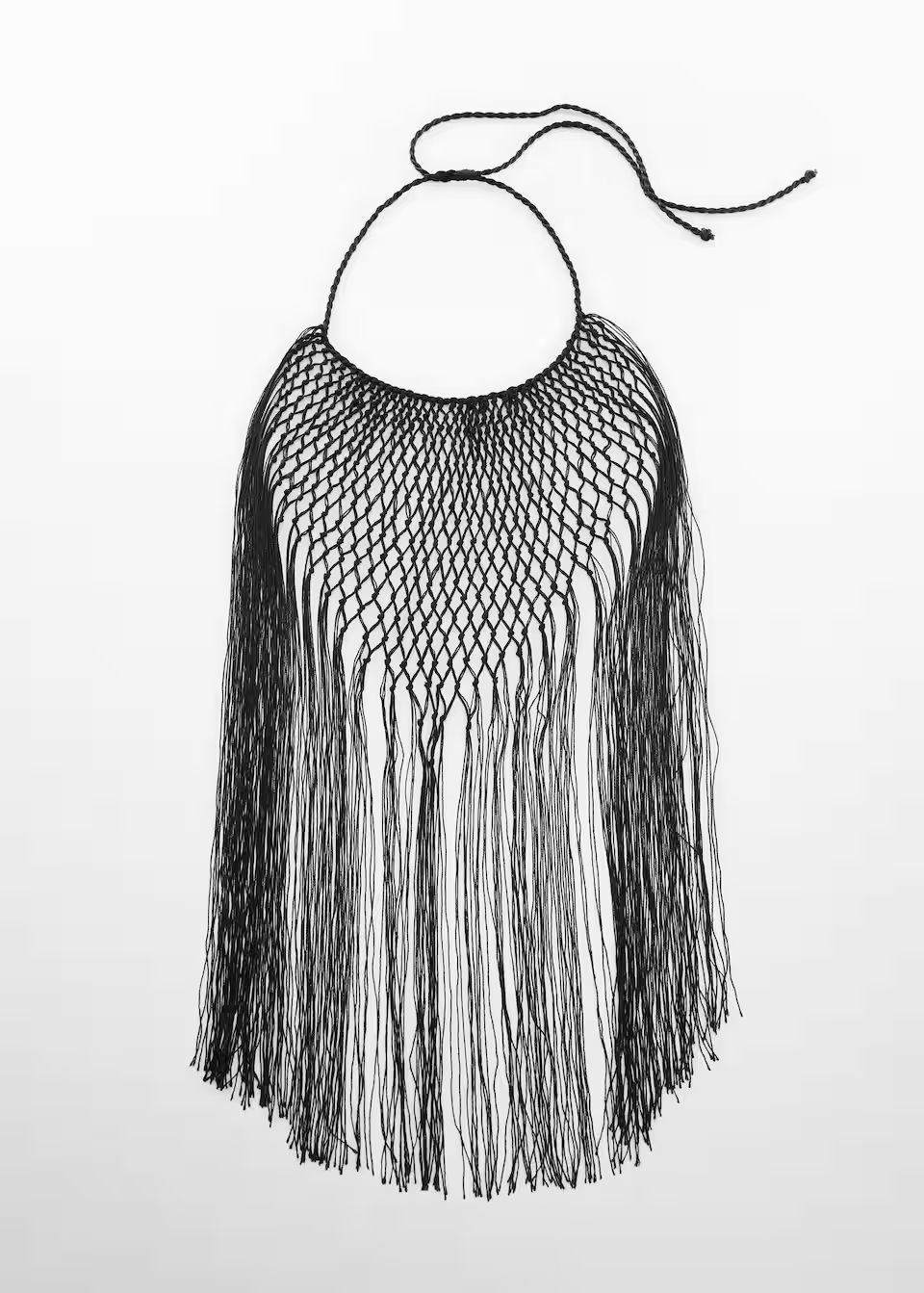 Fringed net necklace | MANGO (US)