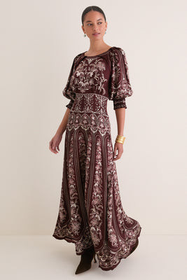 Liz Burgundy Maxi Dress | Tuckernuck (US)
