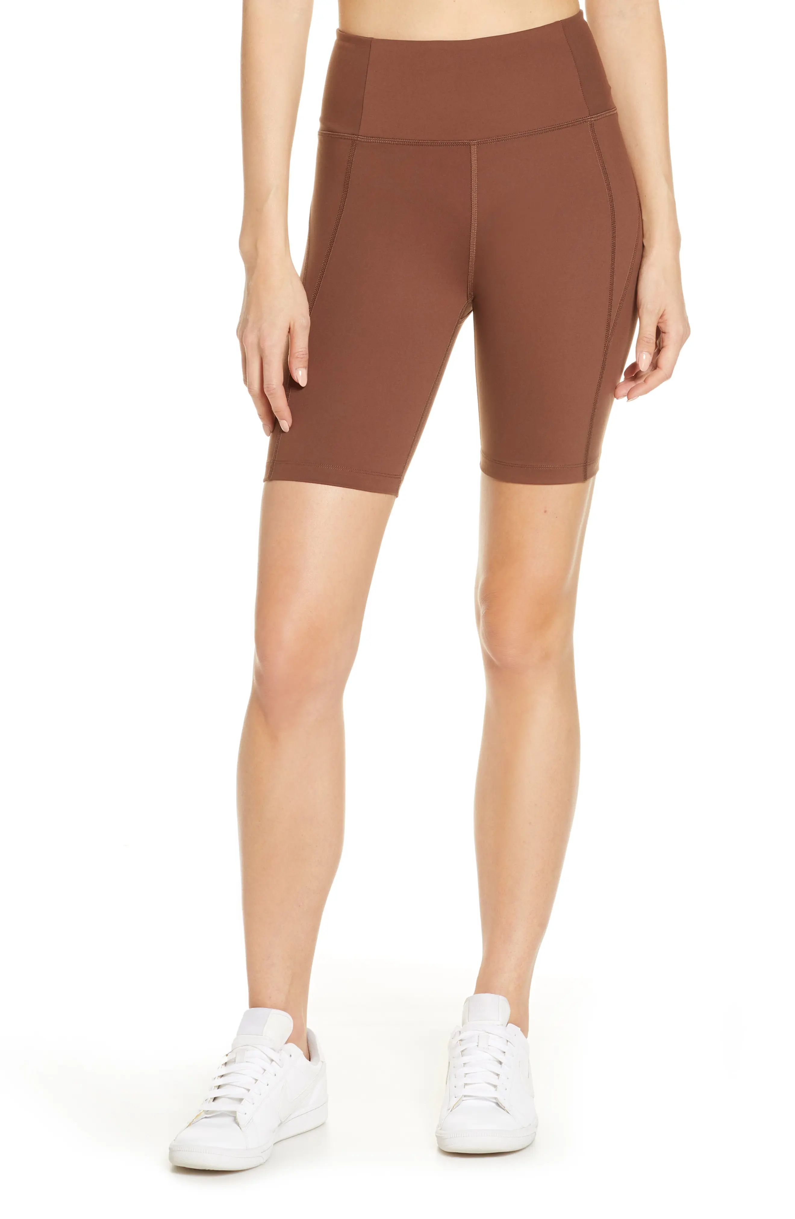 Plus Size Women's Girlfriend Collective High Waist Bike Shorts, Size 3X-Large - Brown | Nordstrom