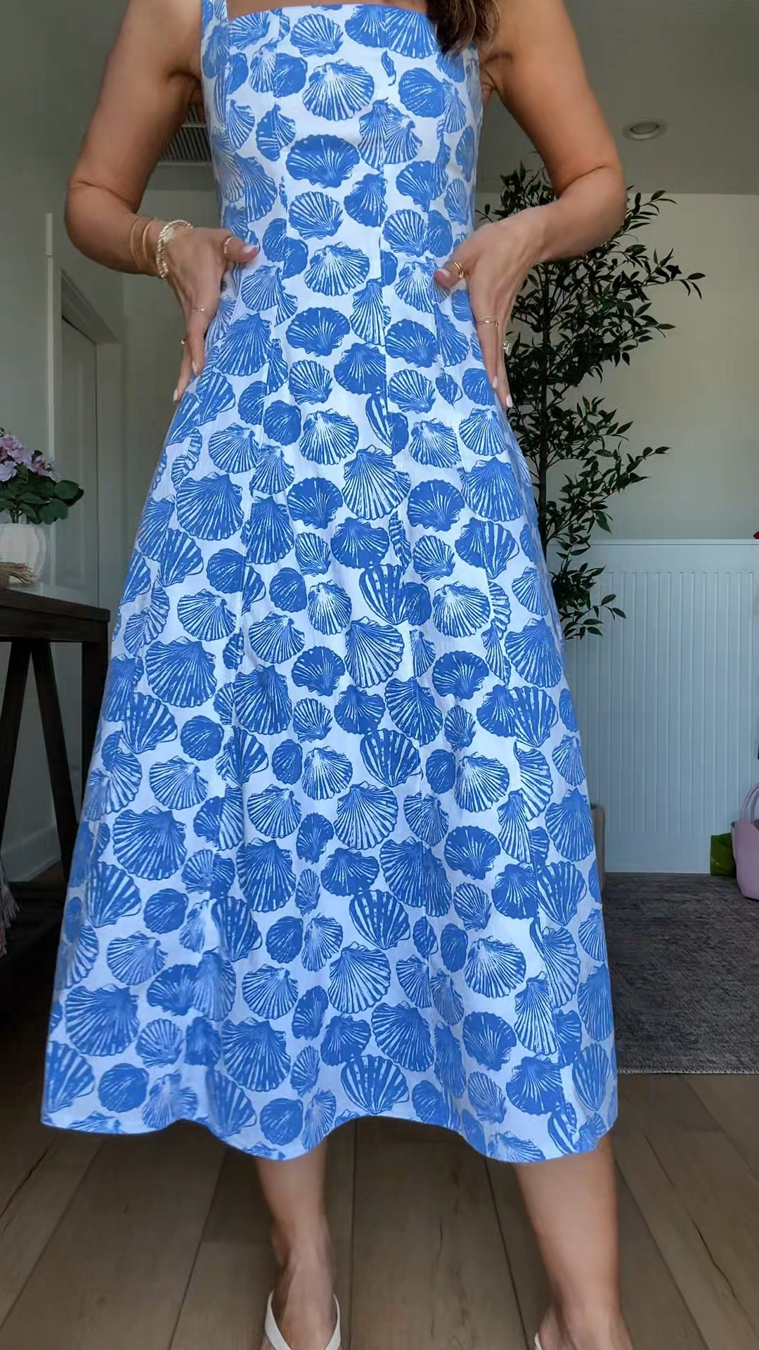 The prettiest spring dress in XXS petite. Sea shell midi dress. Palm Beach dress. Palm beach outfit. Charleston outfit. Coastal outfit. Vacation outfit. Vacation dress. Coastal dress. Summer wedding guest. Baby shower dress. Wedding shower dress. Heels are TTS. Party dress.

#LTKSpringSale 

#LTKootd #LTKSwim #LTKTravel