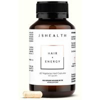 JSHealth Hair + Energy Vegetarian Hard Capsules 60S | Boots.com