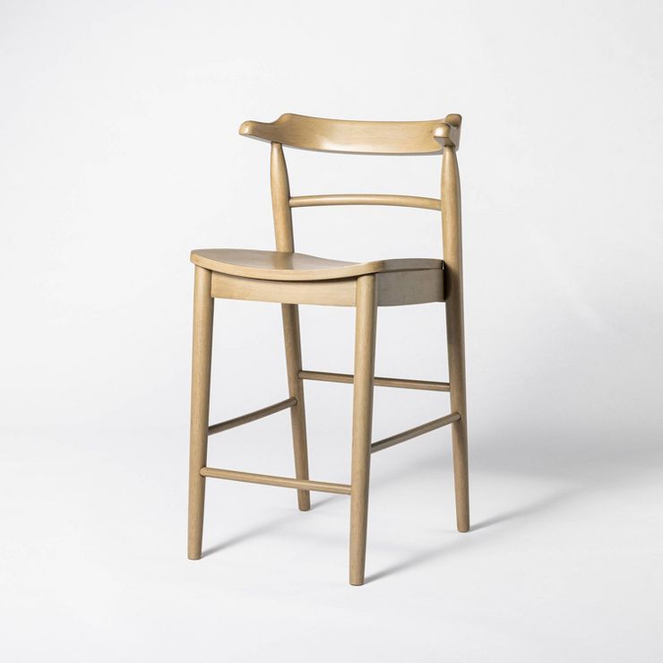 Kaysville Curved Back Wood Counter Height Barstool - Threshold™ designed with Studio McGee | Target