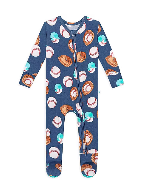 Baby Boy's Homer Baseball Print One-Piece Footie | Saks Fifth Avenue