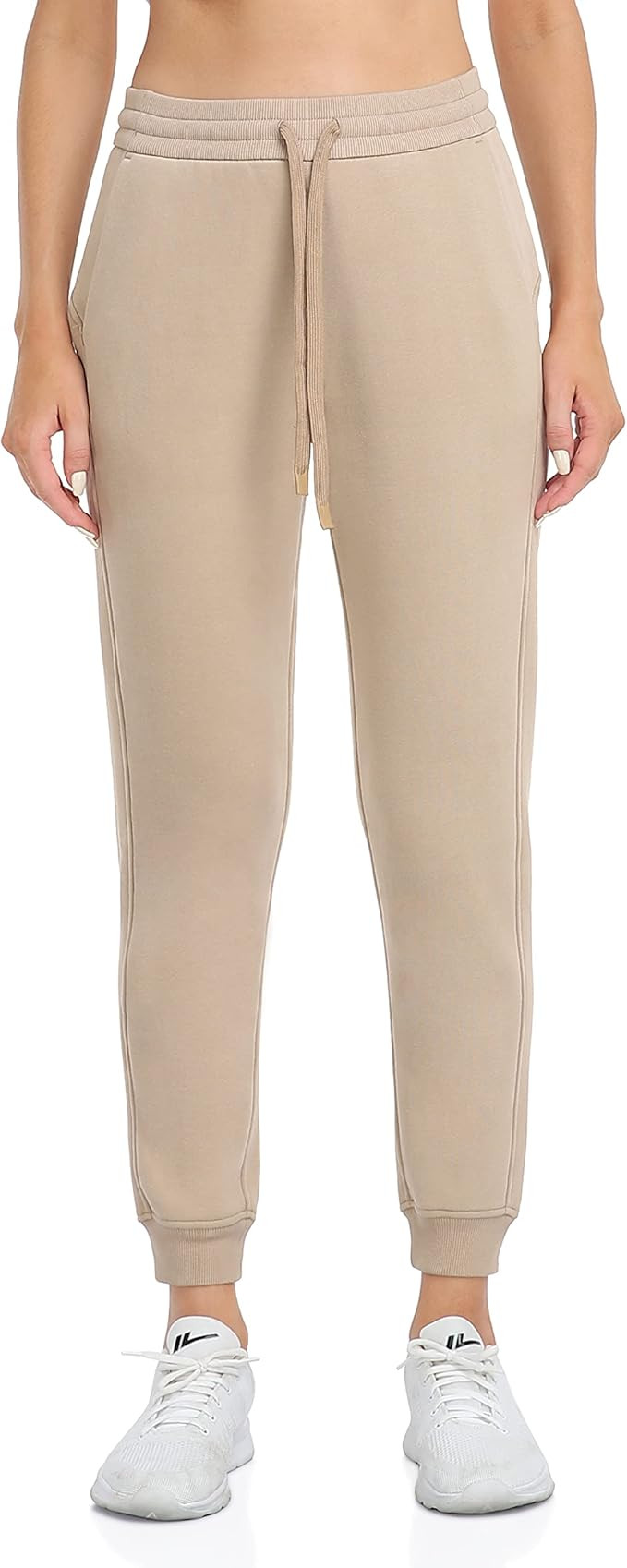 Colorfulkoala Women's Fleece Lined Jersey Joggers with Pockets Thermal Sweatpants Casual Lounge P... | Amazon (US)