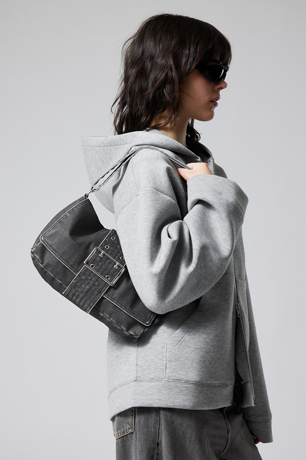 Kylie Denim Shoulder Bag | Weekday