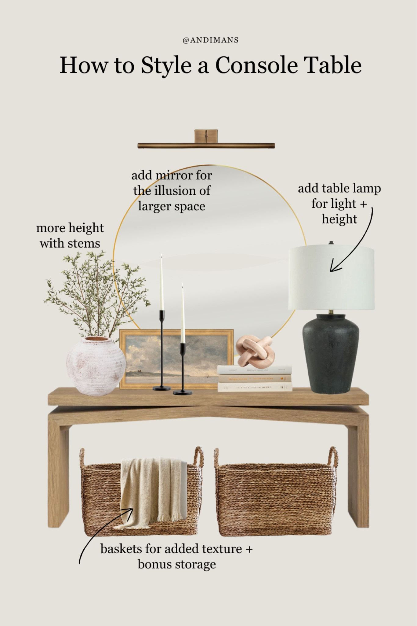 How to style a console table. And this gorgeous design!

#LTKSaleAlert #LTKFindsUnder100 #LTKHome