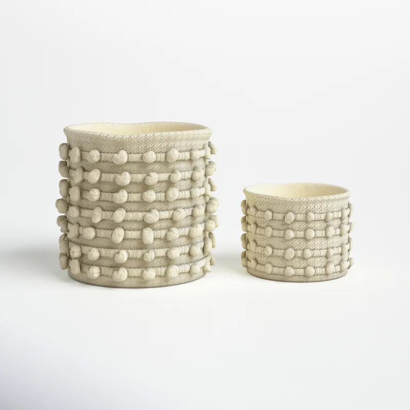 Mosley 2-Piece Cement Pot Planter Set (Set of 2) | Wayfair North America