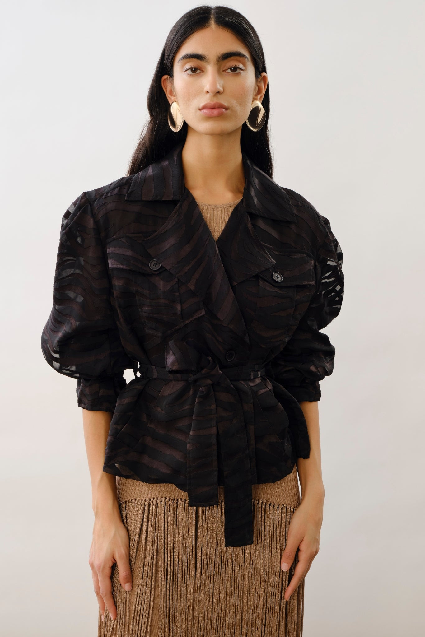 MARKEESA | Sheer Zebra Trench | LAMARQUE