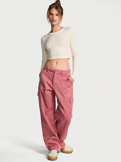 Utility Cargo Pants, Pink, S - Women's Bottoms - PINK | Victoria's Secret (US / CA )