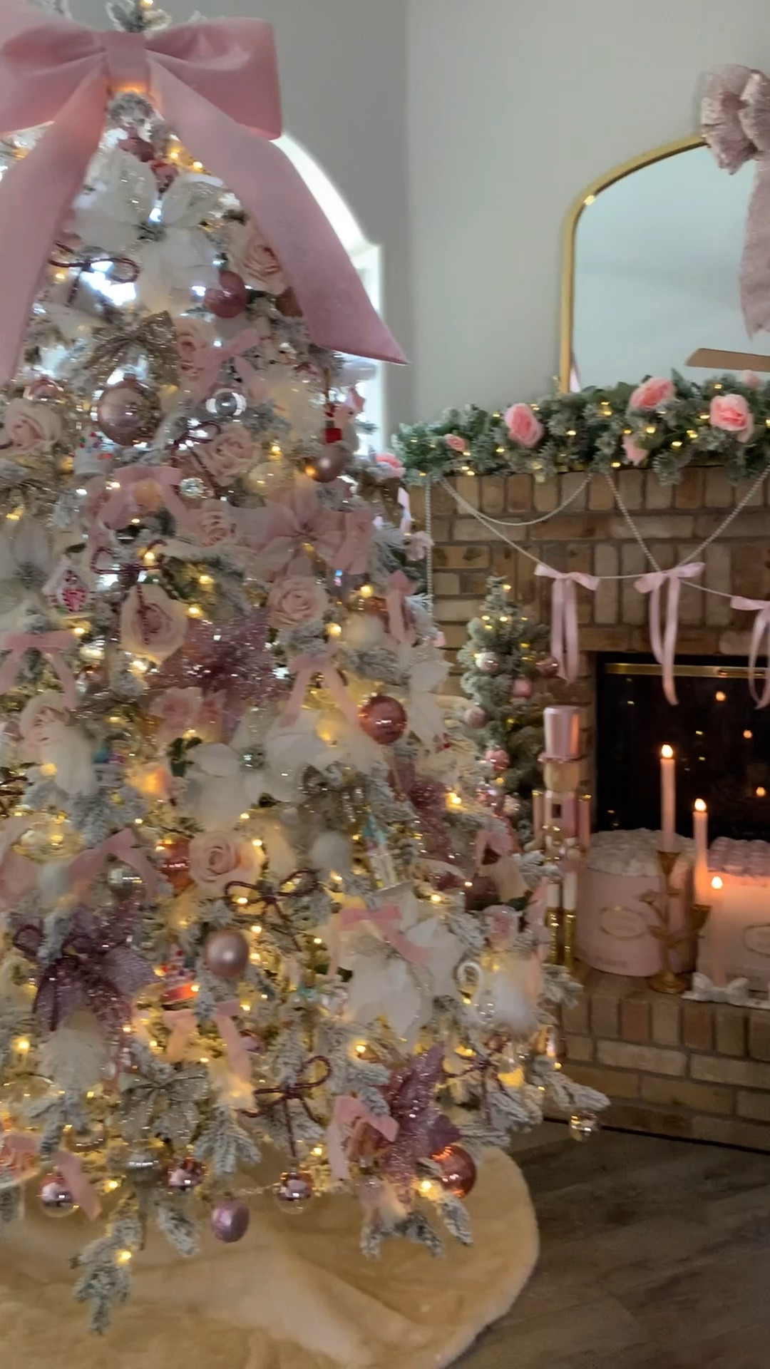 Pink Christmas tree and decor, king of Christmas, coquette Christmas, holiday home tour 

#LTKHome #LTKHoliday #LTKSeasonal
