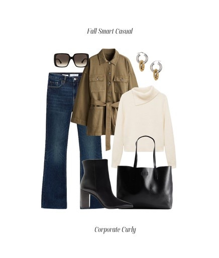 Denim-on-denim but elevated. Flared jeans + tie-belt jacket + a cozy wrap sweater = fall smart casual goals. 
fall smart casual, denim jacket outfit, flared jeans, cozy sweater, wrap neck sweater, layered fall look, casual chic style, fall outfit inspo, LTK fall fashion, denim on denim



#LTKItBag #LTKStyleTip #LTKWorkwear