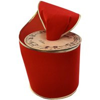 Christmas Red Velvet Ribbon Gold Trim - 4"" X 10 Yards, Wired Edge, Valentine's Day, Holiday Decor, Garland, Gifts, Wreath, Gift Basket, Bow | Etsy (US)