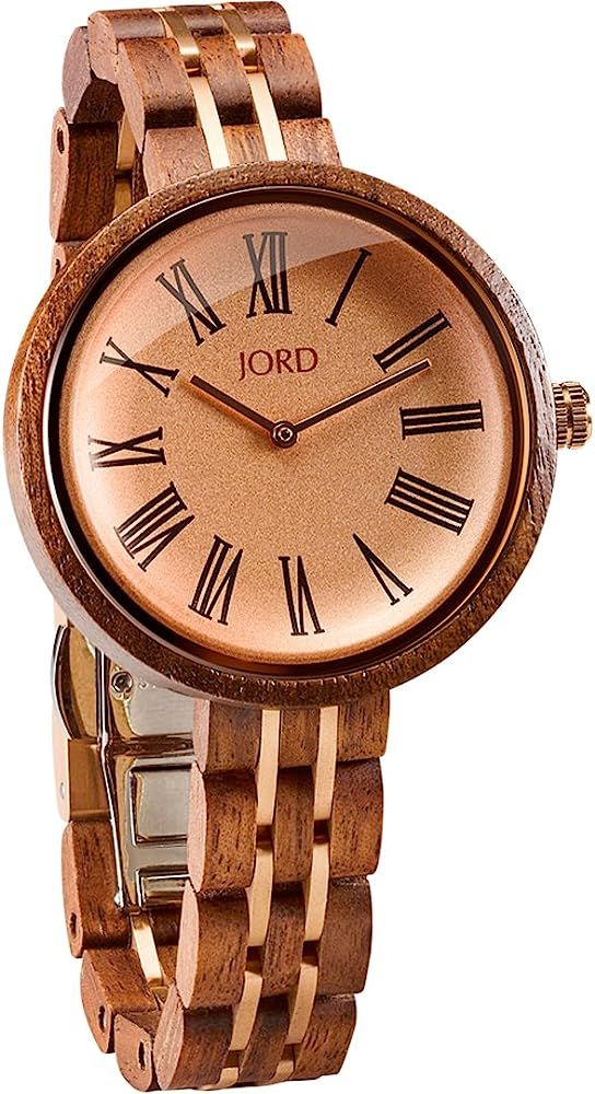 Wooden Wrist Watches for Women - Cassia Series/Wood and Metal Watch Band/Wood Bezel/Analog Quartz... | Amazon (US)