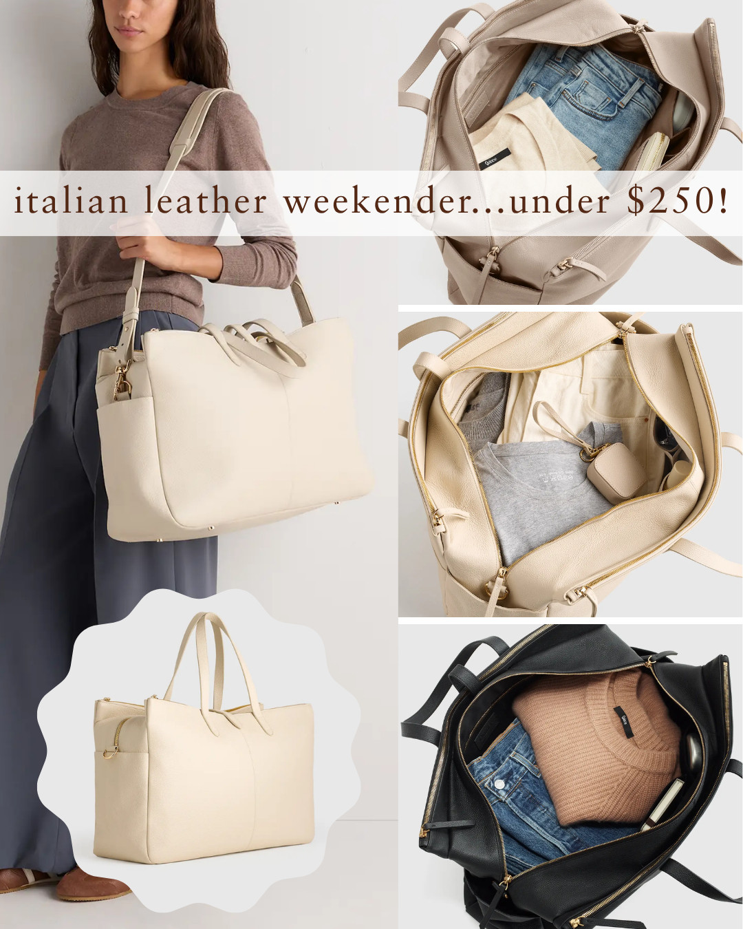 Can’t get over this new weekender. Where are we going?! (I love the other color options too…but they have silver hardware.)  #quincepartner @quince 

 #LTKmomlife #LTKOver40 #LTKTravel