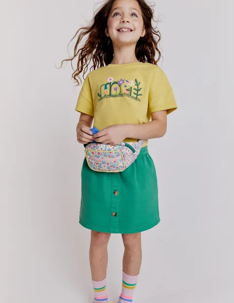 Denim Button Through Skirt | Boden (US)